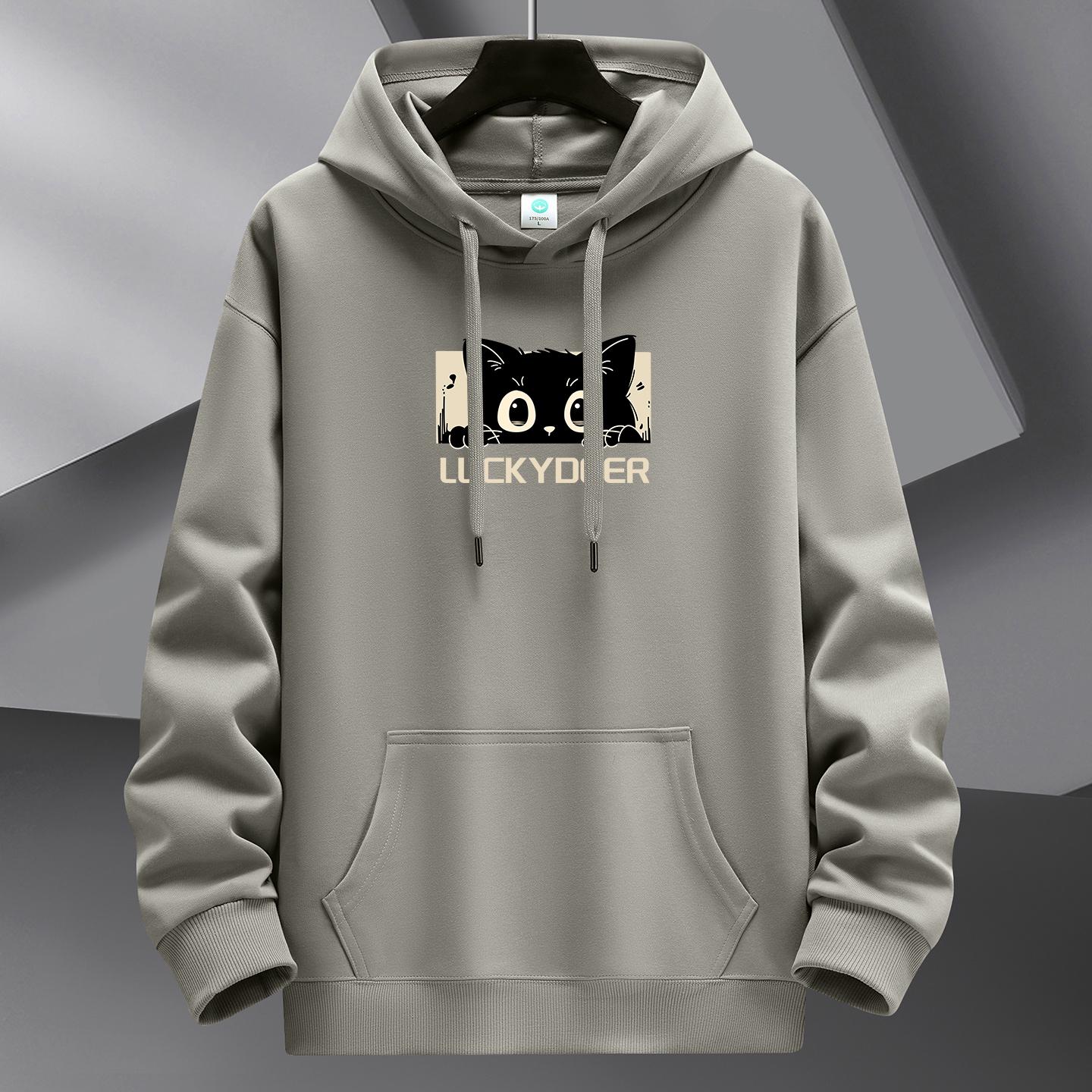 

Men s Woodpecker Hooded Sweatshirt: 2025 Spring/Autumn/Winter Plus Velvet Thick Sports Jacket XL (135—150 lbs)