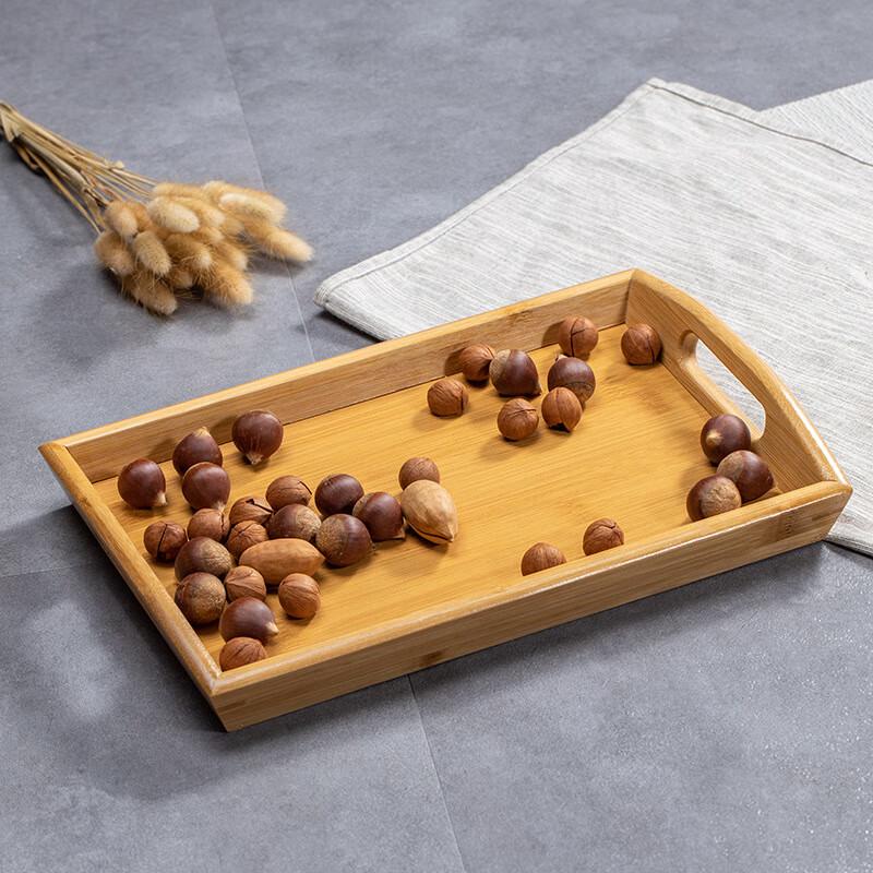 Pabei Bamboo Wood Rectangular Serving Tray
