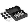 500A Marine Bus Bar 48V Automotive Power Distribution Block Big Current 6 Studs Plastic Cover Parts For Car Boat Auto Black-A87Q