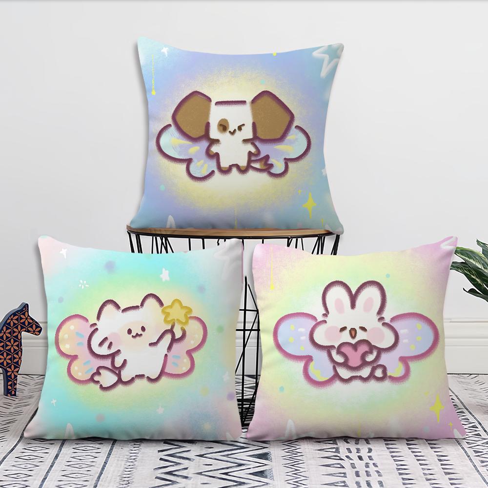 Cartoon Dog cute Lucky cushion cover Pillow Cover Decoration Room Home Sofa living Office Car Nordic Simplicity