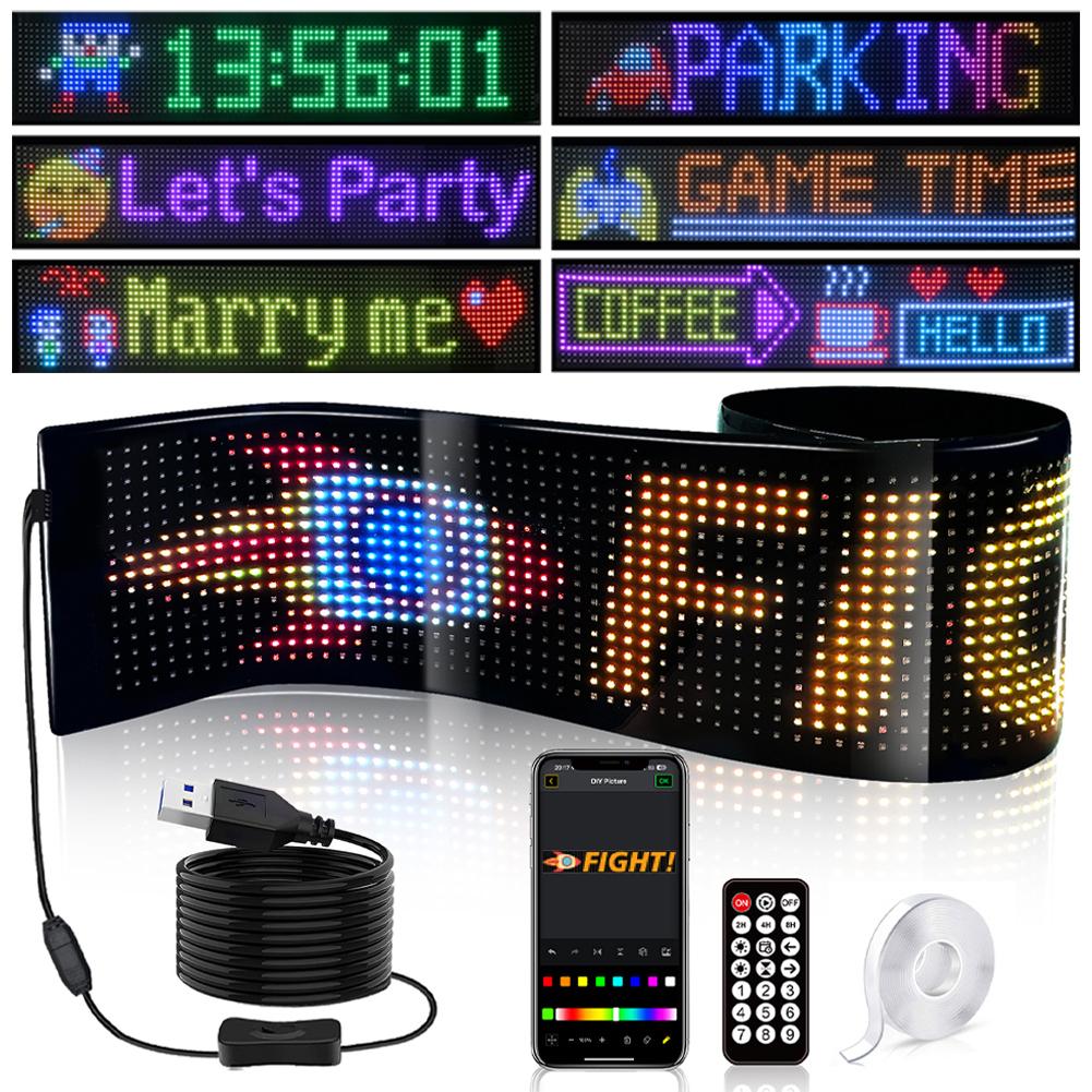 Bluetooth Car Windshield Plus LED Display Screen RGB LED Module Sign Matrix Pixel Panel Scrolling Signboard Advertising Light