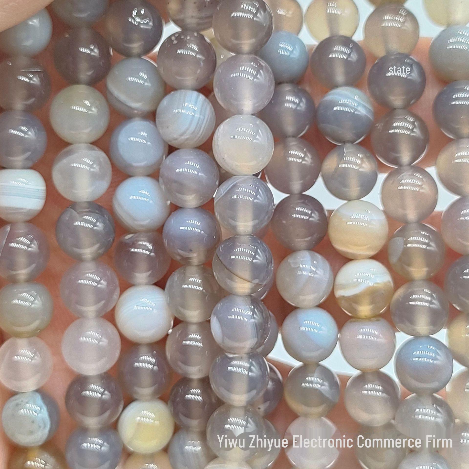 

Круглые бусины из полосатого агата Чжиюэ - аксессуары для ювелирных изделий своими руками 6mm (approx. 61 beads)