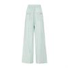 Loose Wide Leg Pants Chic Straight Leg Pants Sweet Casual Stripe Long Pants  Women