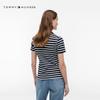 Tommy Hilfiger Women's 1985 Pique Striped Slim Fit Polo Shirt