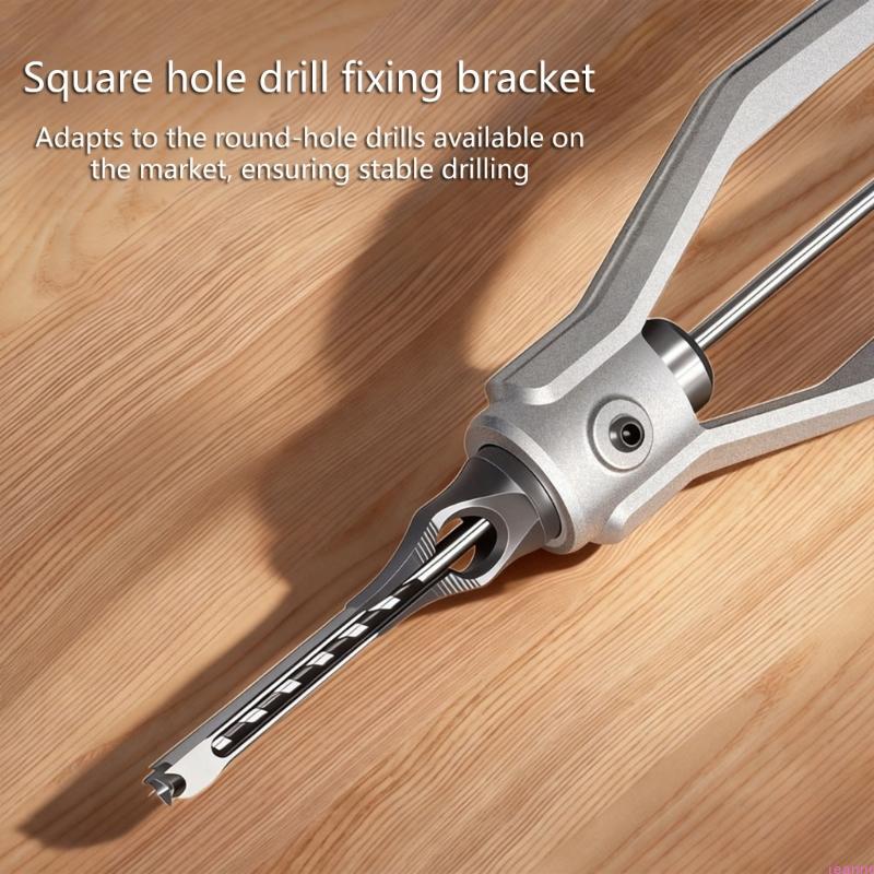 Aluminum Square Hole Jig Square Hole Drill Bit Adapter Mortising Attachment For Power Drills Adjustable Up To 54mm