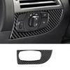 Bright Carbon Fiber Car Front Headlight Switch Frame Cover For BMW 6 E63 04-10