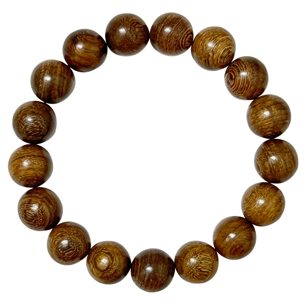12mm Wooden Beaded Bracelet for Men Handmade Sandalwood Elastic Bangle Natural Wood DIY Beading Charms