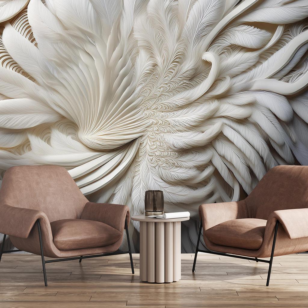 Wallpaper Abstract White 3D Texture