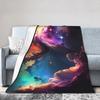 Galaxy Sunglasses  Flannel Blanket Winter  Soft Durable Throw Blanket for Girls Boys Chair Graphic Bedspread Sofa Bed Cover