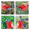 Heavy-Duty Red Plastic Berry Picker with Metallic Comb & Ergonomic Handle 800-900 Capacity Blueberry Rake for Elderberries