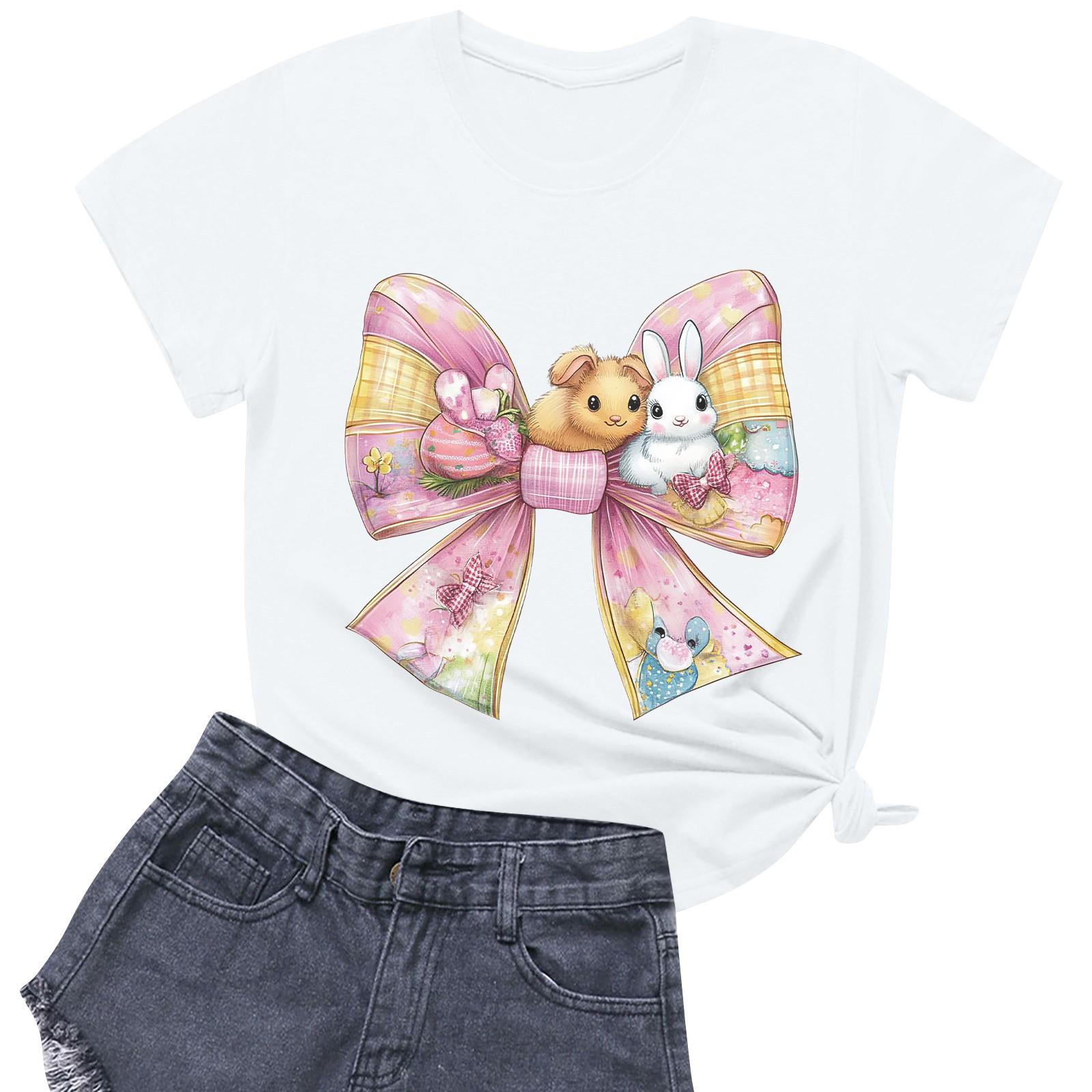 

Женская повседневная футболка с круглым вырезом и короткими рукавами с принтом XXL бежевый