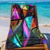 1pc Colored Crystal Beach Towel - Soft, Ultra-Absorbent Microfiber, Lightweight, Perfect for Beach, Parties, Travel, Camping -