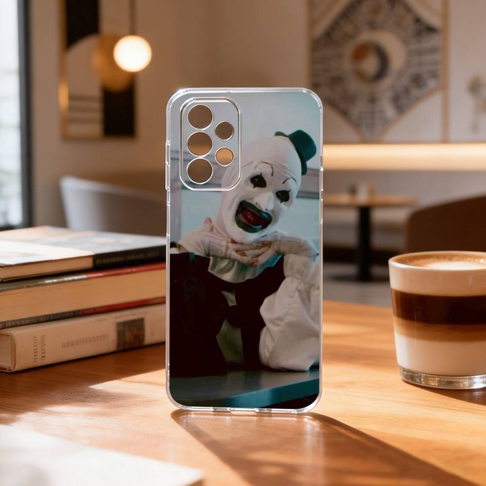 Art the Clown horror Terrifer Phone Case Transparent Silicone Soft For Samsung S25,S24,S21,S22,S23,S30,Ultra,S20,Plus,Fe