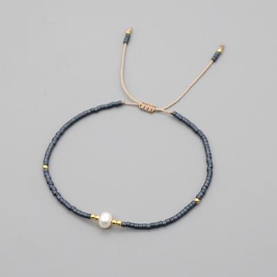 Fashion Minimalist Bohemian Vintage Bead Rainbow Handmade Woven Couple Bracelet