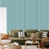 Wallpaper Stripes Turquoise, White and Light Gray for Living Room and Bedroom 50x1000