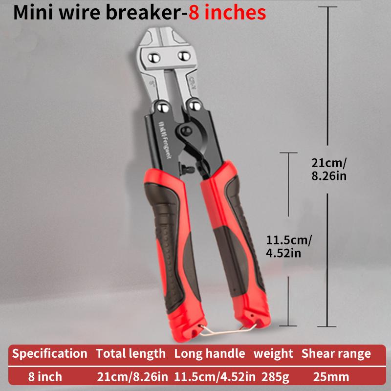 1pc Mini Bolt Cutter, Made Of Chrome-Vanadium Alloy Steel, Fast And Sharp, Labor-Saving Operation, Used To Cut Wire, Bar Steel,