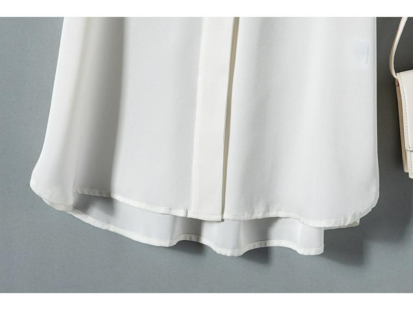 Women's 2025 Summer Short-Sleeve Mulberry Silk Stand Collar Shirt