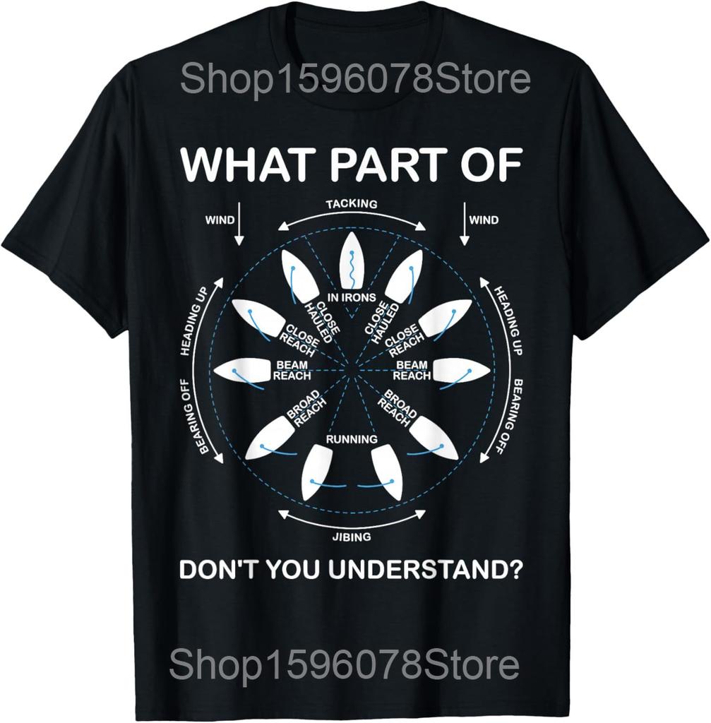 Wolałbym Żeglować Koszulki Męskie Vintage Statek Żaglowy Czysta Bawełna Humor Streetwear T-Shirt Krótki Rękaw Unisex Luźna Odzież
