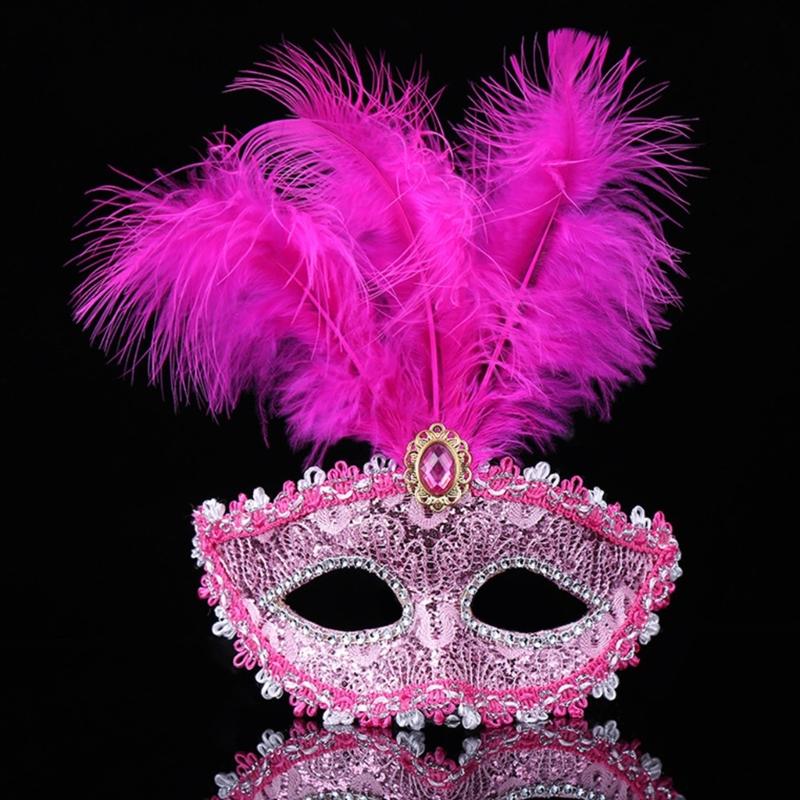 Masquerade Feather Mask for Women Venetian Mask Party/Balls Prom/Wedding/Wall Decorations Mardi Gras Mask Costume Mask