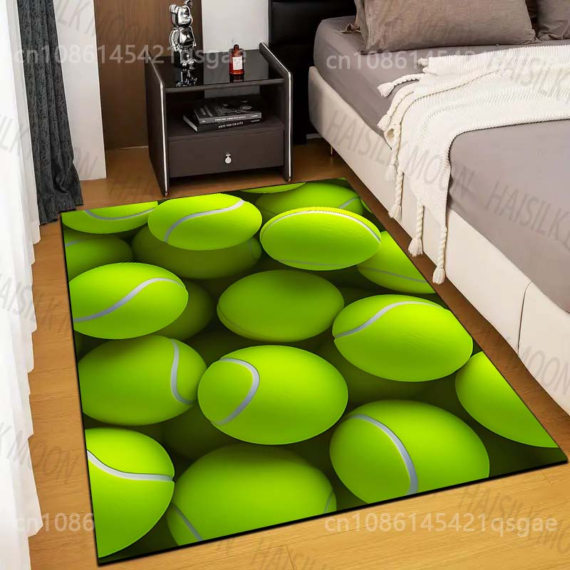 

New Product HD Tennis Pattern Carpet for Living Room Bedroom Bathroom Mat Creative Doormat Home Decor Area Rug Large Size 40x60cm