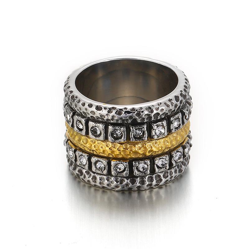 Exaggerated Gold & Silver Rhinestone Knuckle Ring