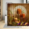 Meadow Mushroom Flower Forest Retro Shower Curtain Waterproof Polyester Fabric Bathtub Bathroom Decor Bath Curtains With Hooks
