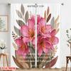 2pcs 2D Flat Printing Window Curtains Matthew 6 30 Flowers Beauty Splendor Polyester Without Electricity Party Decorations