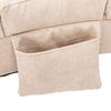 Relaxation Sofa, Full-body Supported Fixed Sofa, Soft Vibration Function and Side Pockets, Modern Living Room Furniture