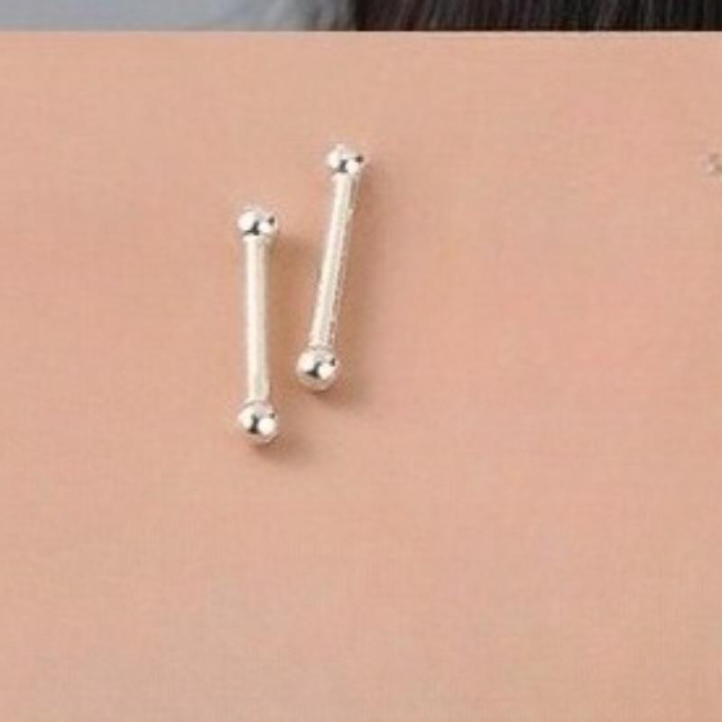 Double-headed Small Round Ball Ear Barb Earrings, Ear Bone Pins, Ear Barb Sleep-on Earrings, Ear Care Stick Earrings