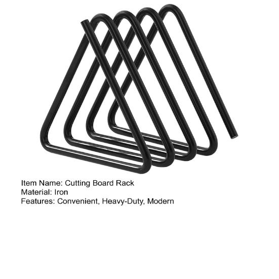 Schneidebrettständer Schwarzes Metall Vertikaler Aufbewahrungsorganizer für Küchenarbeitsplatte Eisenhalter Topf