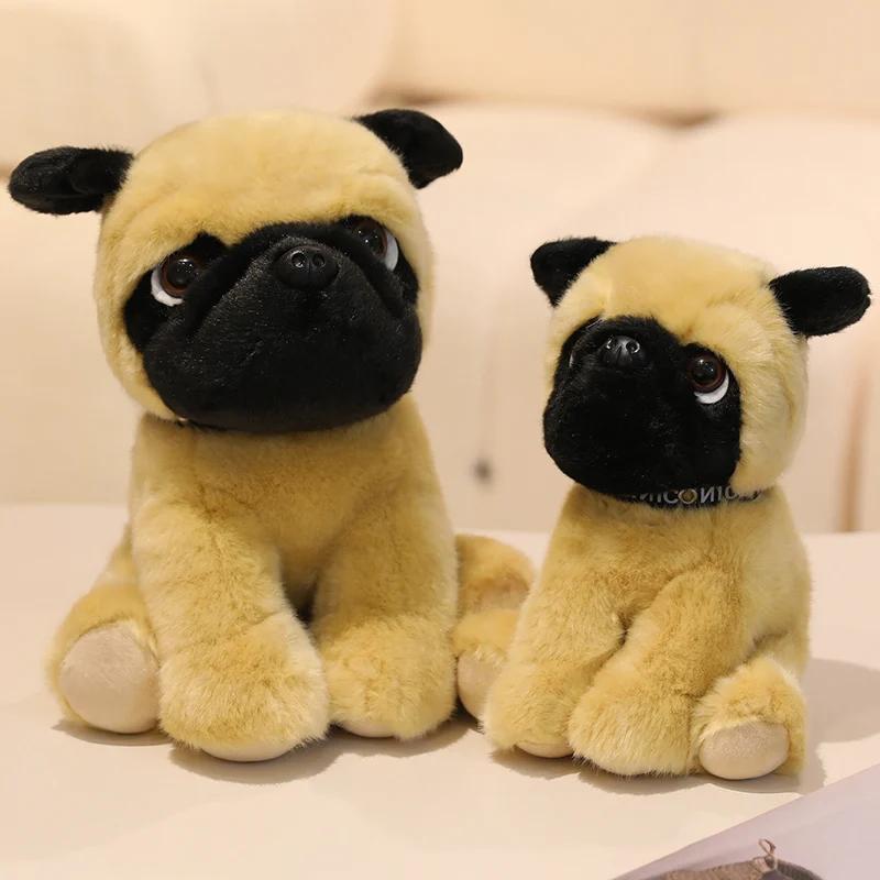 Kawaii Simulation Puppy Plush Toys Soft Cute Sitting Husky Schnauzer Bulldog Dogs Toys Funny Cartoon Pets Birthday Gift For Kids