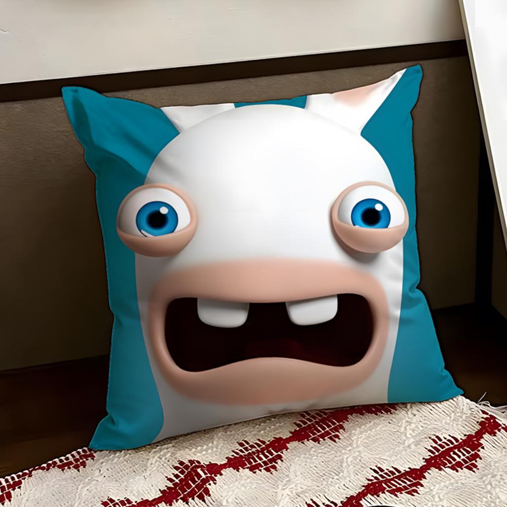 RRabbids IInvasion Cushion Cover Reversible Soft Durable Pillow Cover Home  Car MultiScene Use for Daily Comfort