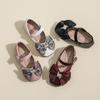Newest Girls Leather Shoes Soft Bottom Spring Autumn Princess Baby Fashion Bow Toddler Student Dance Dress Shoes Kids C