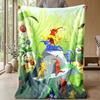 Soft Flannel Blanket Lightweight Cozy Bedroom Living Room CoverPikmin