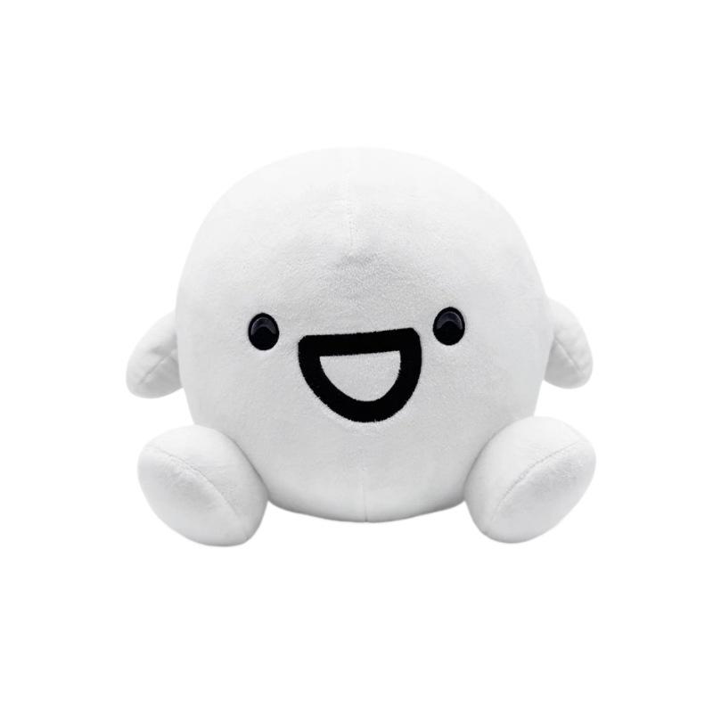 Oddballs James Round White Plush Doll Stress Relief Toy Cute Cartoon Character Soft Pillow