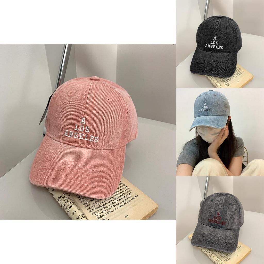 Trendy Unisex Embroidered Denim Baseball Cap For Spring Casual Wear In Various Colors