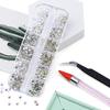 Multi-Size Flat-back AB Crystal Nail Rhinestones DIY Nail Art Decorations Crystal Diamond Gem Nail Beauty Tools Set XYZ