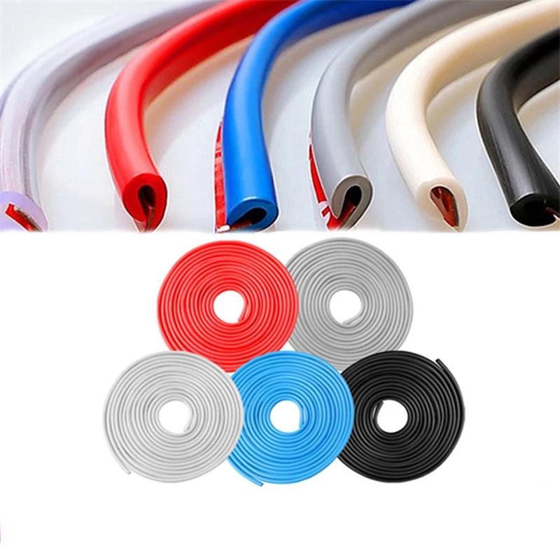 5M Car Door Edge Scratch Protector Strips Guard Trim U Type Car Door Protector Anti Collision Strips Car Decor Auto Accessories