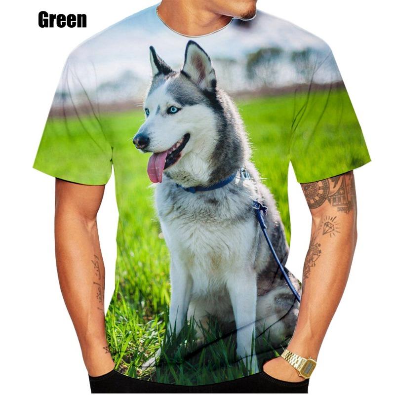 New Fashion 3D Printed Men/women T-shirt Animal Siberian Husky Funny Personality Creative Summer O-neck T-shirt