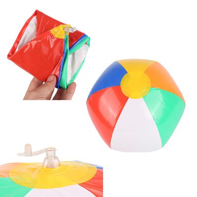 23 cm aufblasbarer bunter Wasserball für Kinder, Gummi-Pool, Spielspielzeug, Schwimmspielzeug