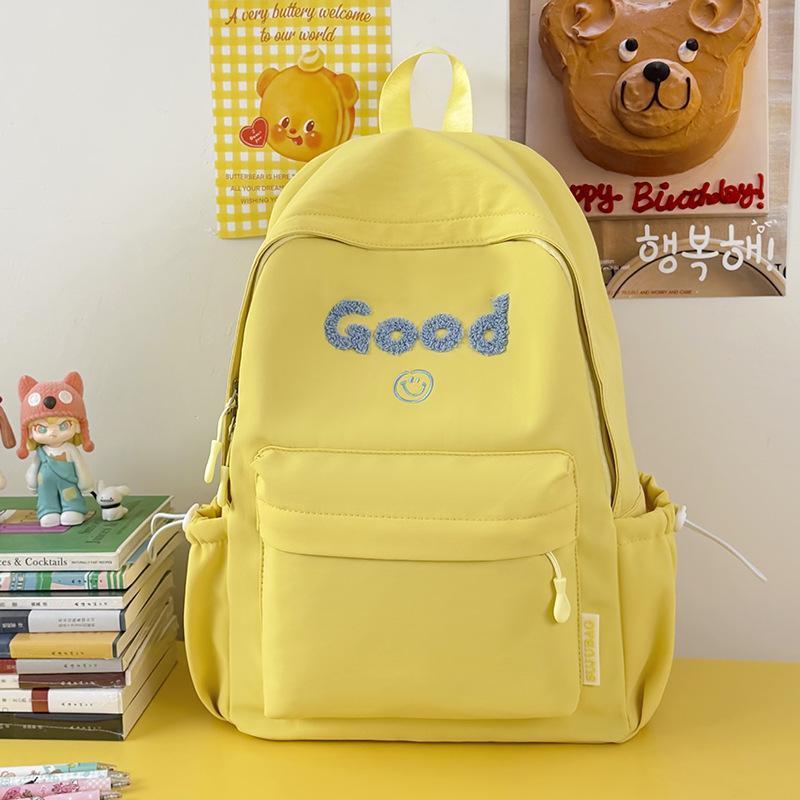 Schoolbag New Casual Student School Bag Women's ins Niche Simple Large Capacity Versatile Alphabet Junior High School Student Backpack