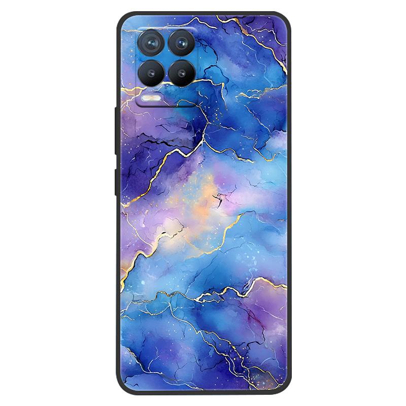 Funda para Realme 8 Pintura de Mármol Suave Mate Silicona Trasera para Realme 8 Pro 8i Realme8 4G RMX3085 Carcasa Completa para Teléfono Linda