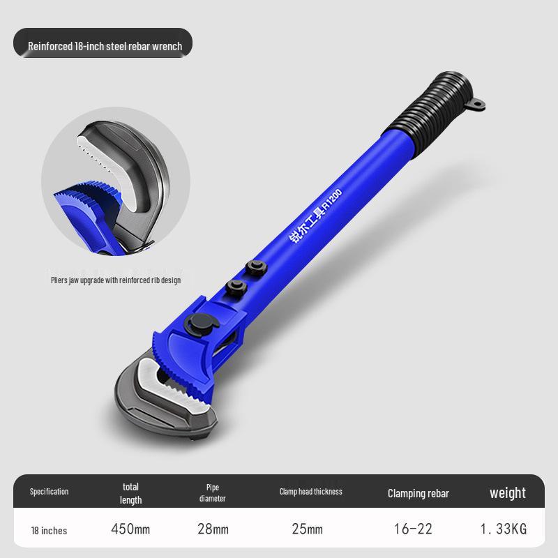 Universal Rebar Wrench & Sleeve Connector Tool