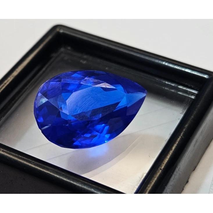 Stunning Sapphire Blue Natural Pear Cut 8-9 Ct Certified Loose Gemstone