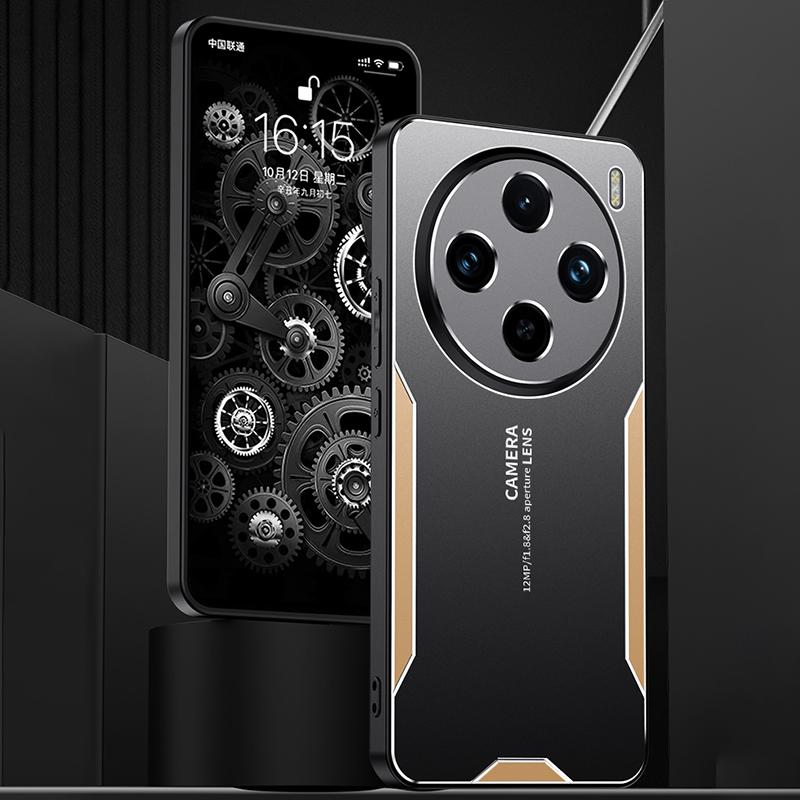 For vivo X100 5G Anti-Scratch Phone Case Aluminum Alloy+PC+TPU Mobile Phone Cover