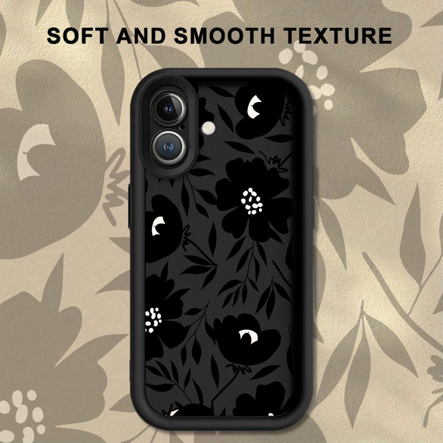 

Чехол однотонный с цветами для iPhone 17 Pro Max Air 13 15 Plus 17e 11 12 Pro 16 14 Чехол для телефона iPhone 12 Pro