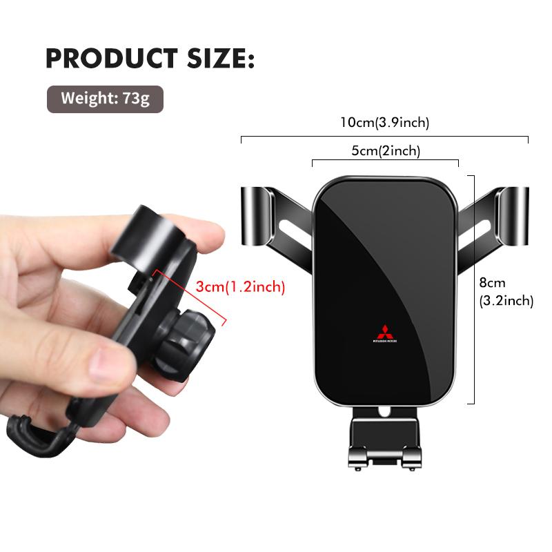 Car Logo Air Vent Universal Auto Phone Holder Interior Accessories For Mitsubishi Lancer ASX Pajero Mirage Attrage Xpander