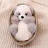 HYAKURI Plüsch Niedlich Klein Gefüllter Körper Plüschtier Panda Bär/Teddybär, Tier, Tier/Bärenwickel/Bärenkissen/Feier/Flauschig (C Grau, 21cm)