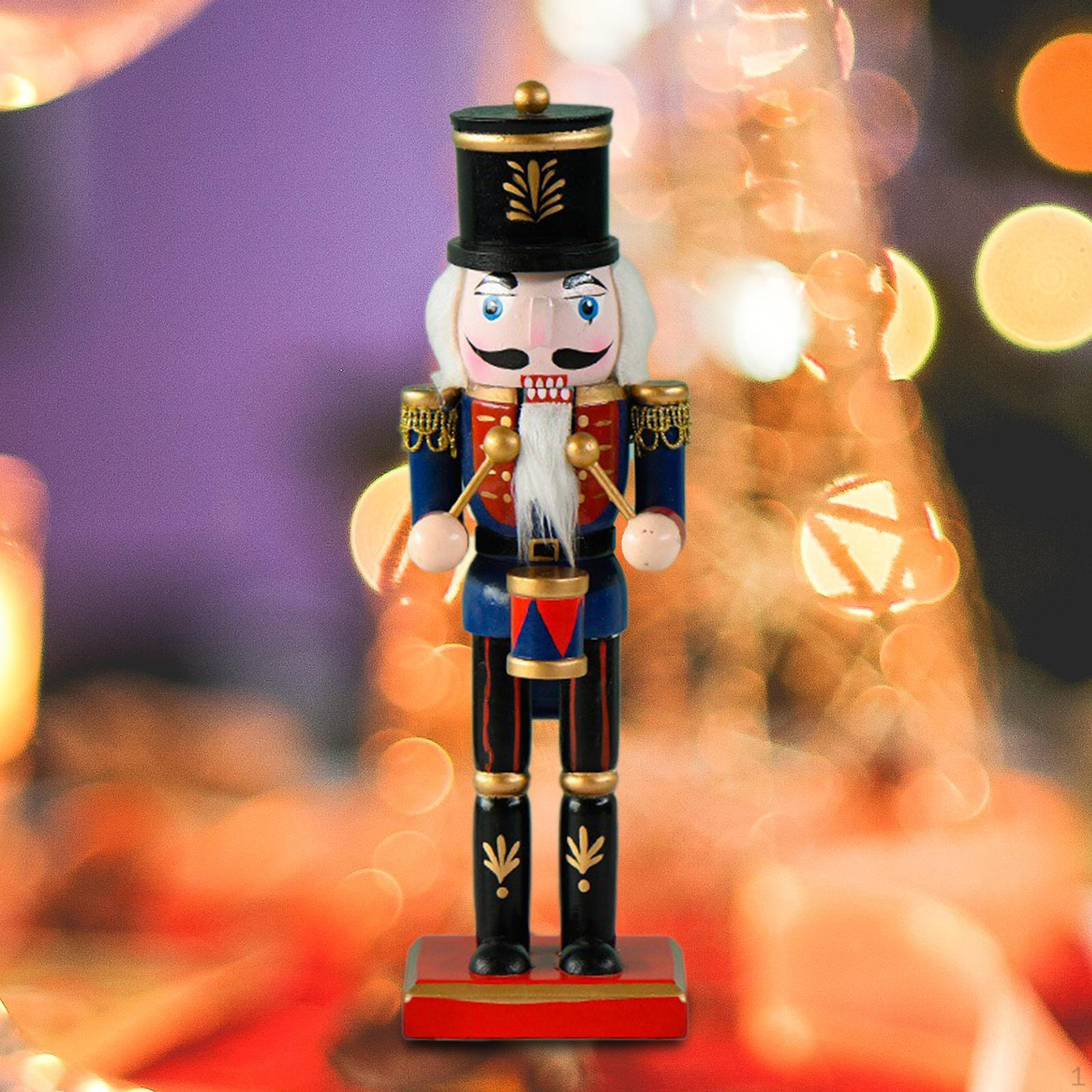 

Festive Wooden Nutcracker Statue - 84 inch Christmas Decor for Tabletop or Gift Blue Black