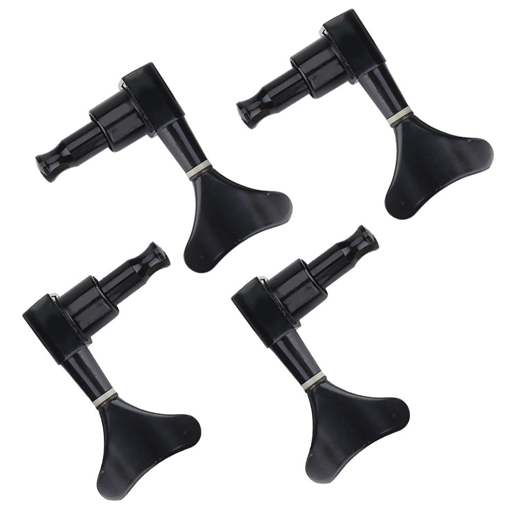 2L 2R Black Closed Zinc Alloy Machine Heads String Tuners Tuning Pegs for Electric Bass
